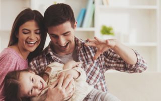 This image shows a family having fun.