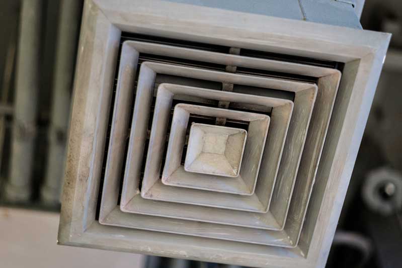 This image shows an air Duct due for Cleaning.