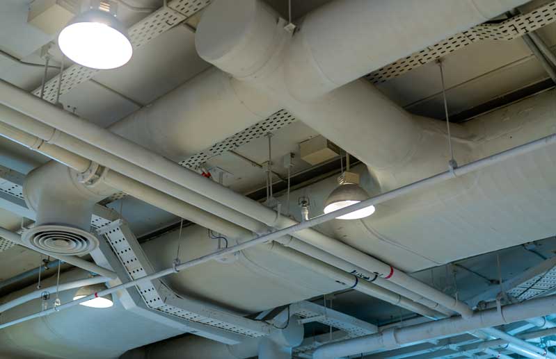 This image shows an air Duct due for Cleaning.